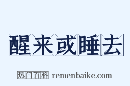 醒来或睡去是什么意思的图片